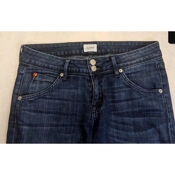 Hudson Jeans Womens 27 Crop Baby Beth Boot Cut Stretch Whisker Low Rise Vtg Y2K - Picture 3 of 10